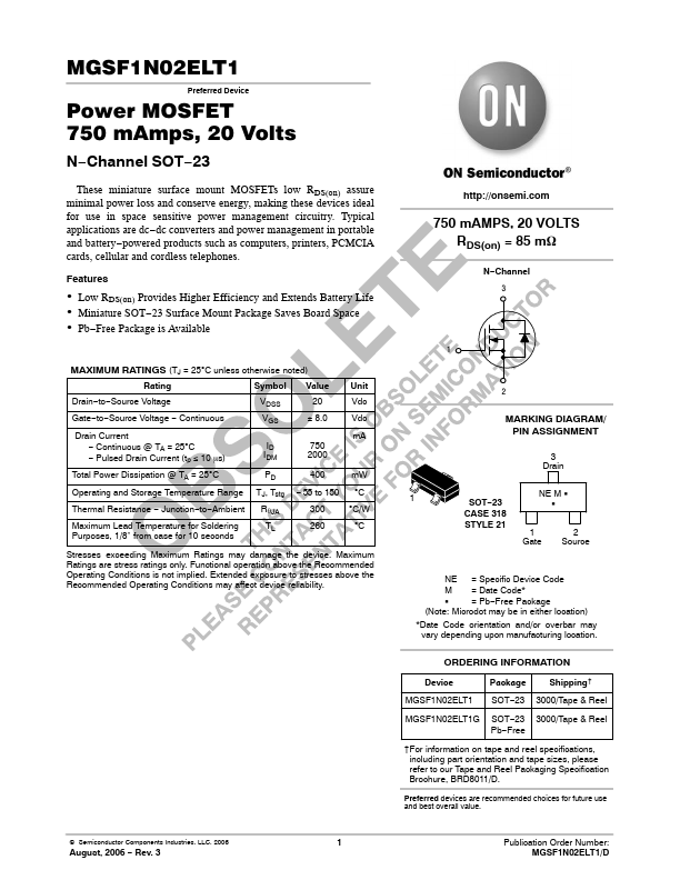 MGSF1N02ELT1G