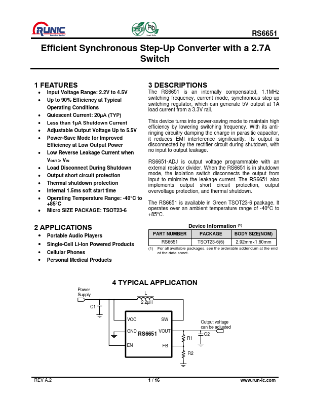 RS6651 Datasheet Preview