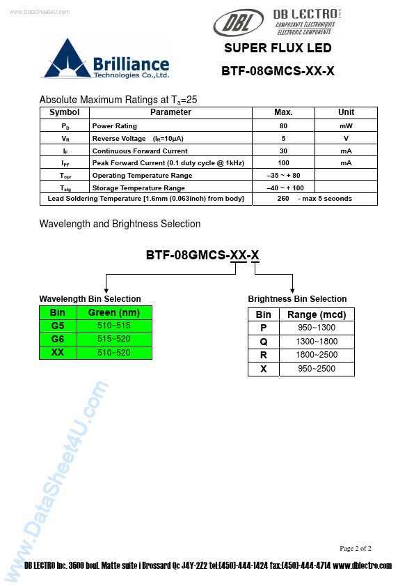 BTF-08GMCS-xx-x