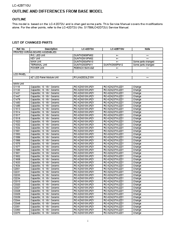 LC-42BT10U