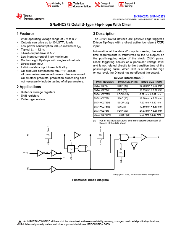 SN74HC273D