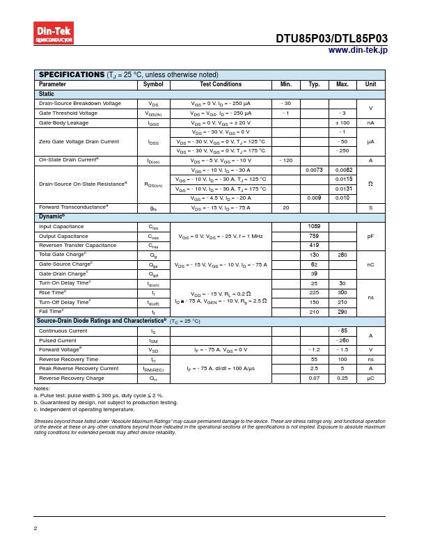 DTL85P03