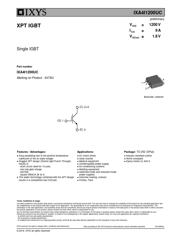 IXA4I1200UC Datasheet Preview
