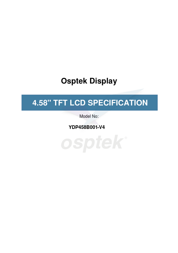 YDP458B001-V4 Datasheet Preview