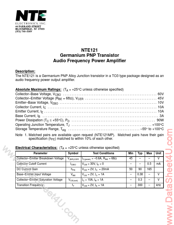 NTE121