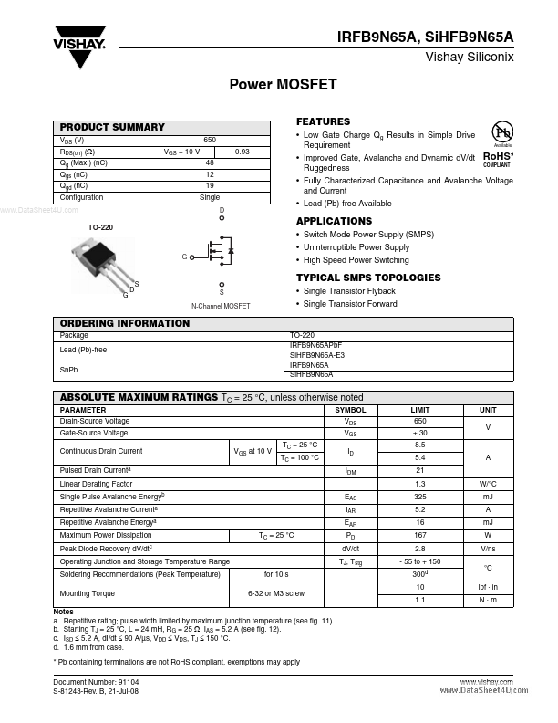 SiHFB9N65A