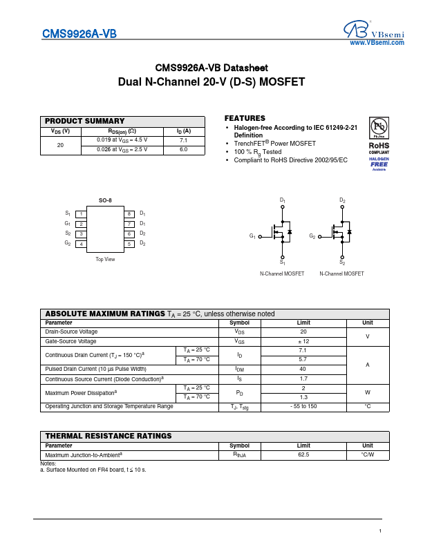 CMS9926A Datasheet Preview