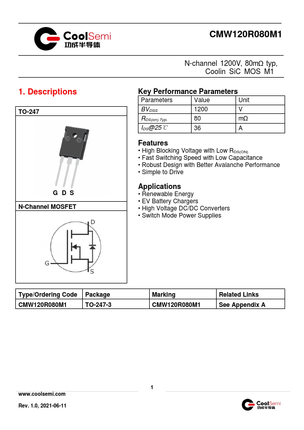 CMW120R080M1 Datasheet Preview