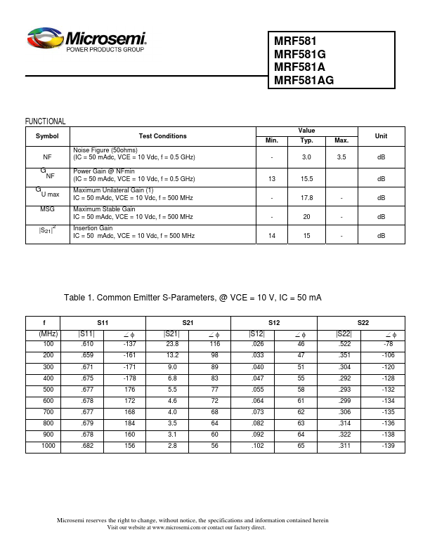 MRF581A