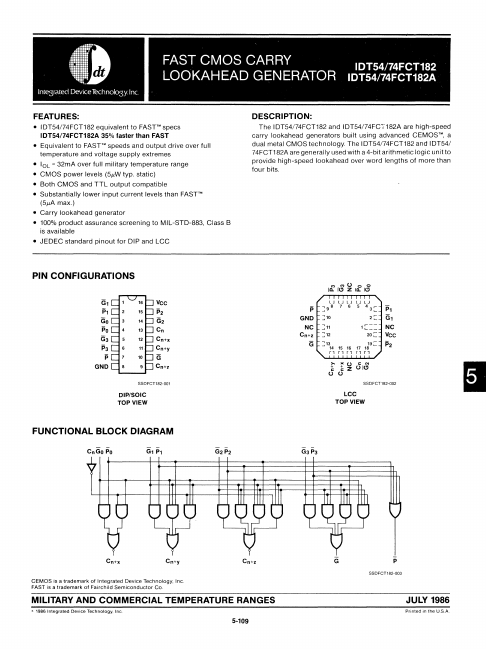 IDT74FCT182A