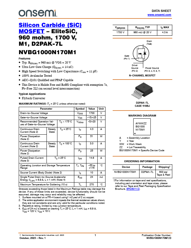 NVBG1000N170M1