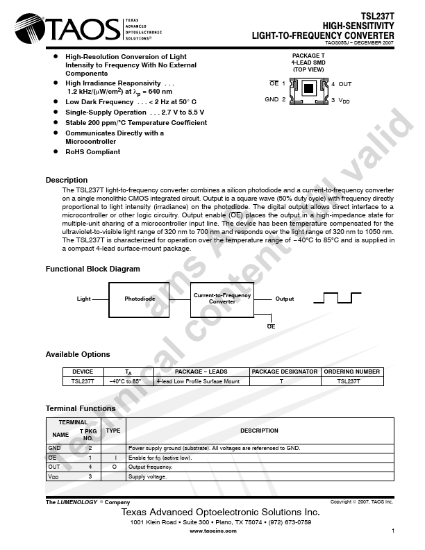 TSL237T