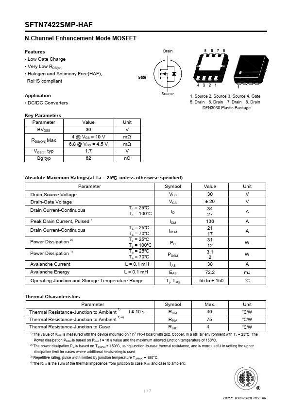SFTN7422SMP-HAF Datasheet Preview