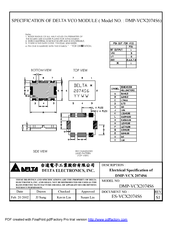 DMP-VCX2074S6