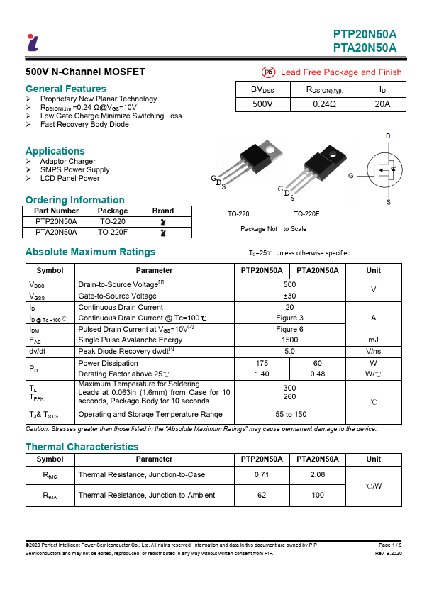 PTA20N50A