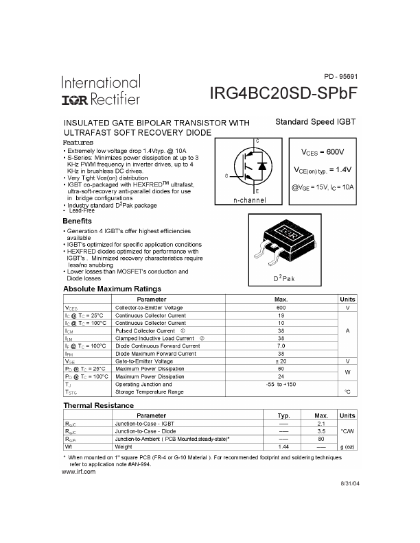 IRG4BC20SD-SPBF