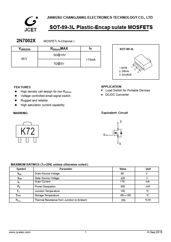 2N7002X