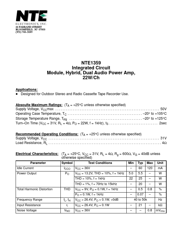 NTE1359