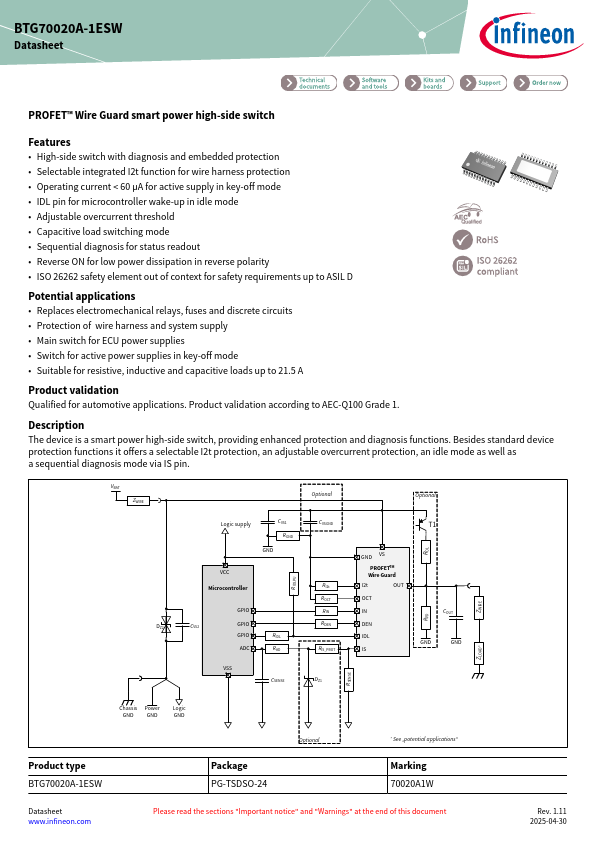 BTG70020A-1ESW Datasheet Preview