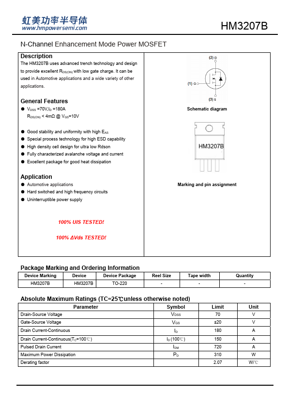 HM3207B Datasheet Preview