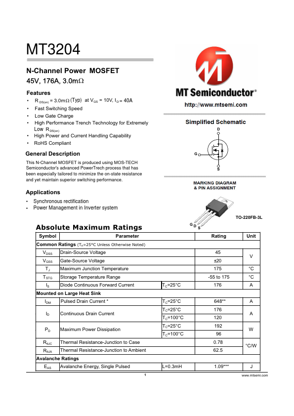 MT3204 Datasheet Preview