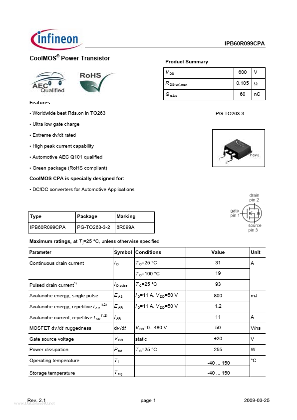 IPB60R099CPA