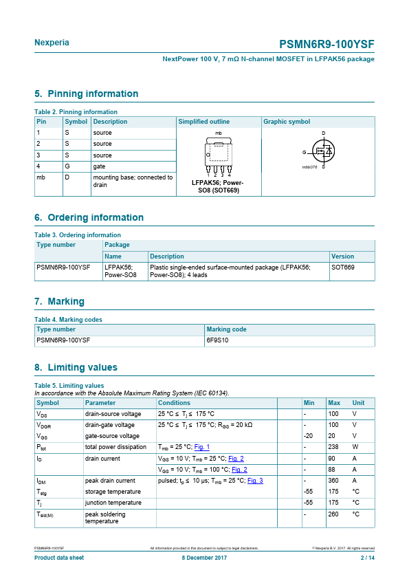 PSMN6R9-100YSF