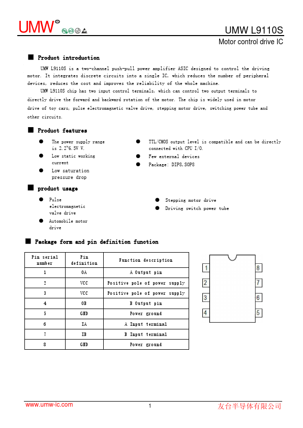 L9110S Datasheet Preview