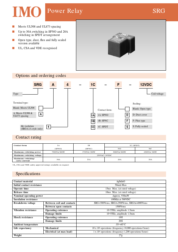 SRG4-1C-12VDC