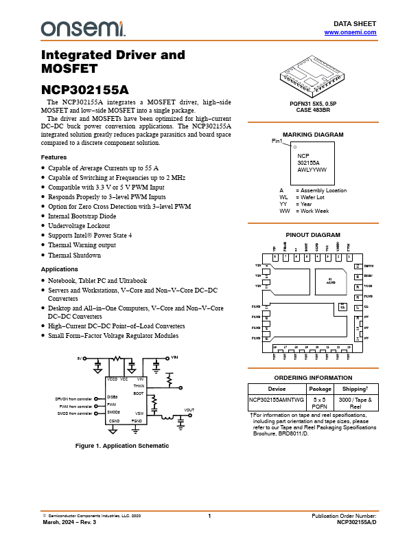 NCP302155A Datasheet Preview