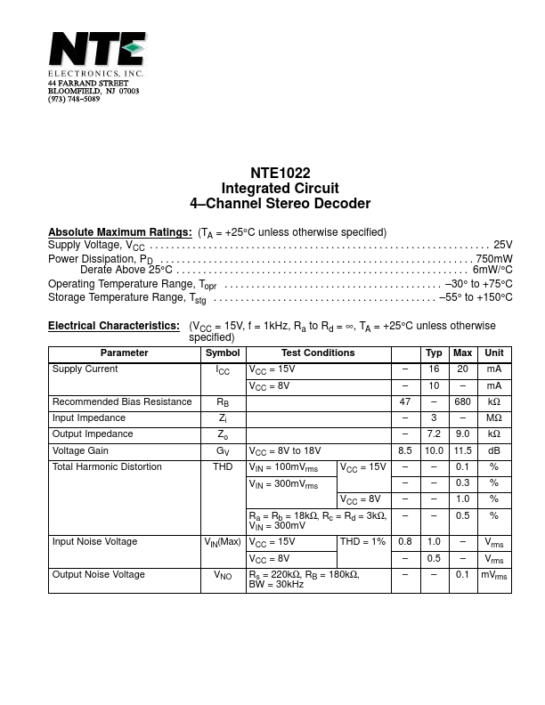 NTE1022