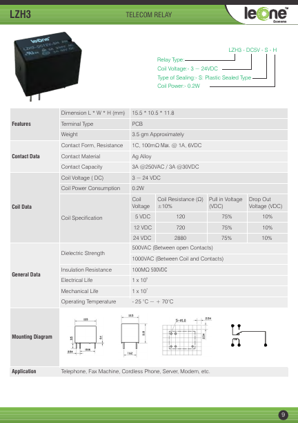 LZH3-DC12V-S-H