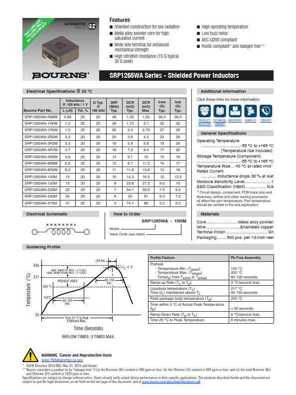SRP1265WA Datasheet Preview