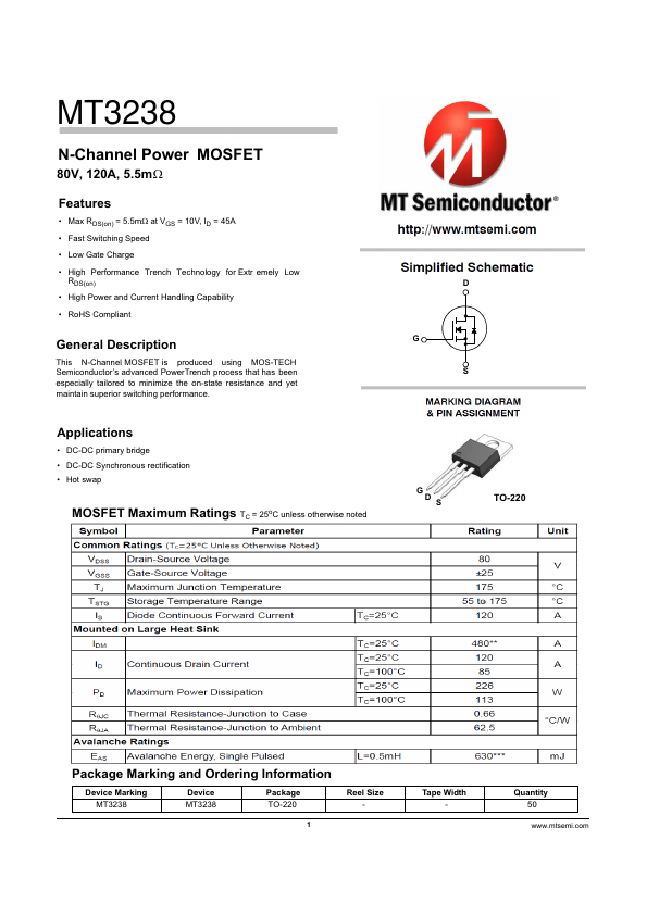 MT3238 Datasheet Preview
