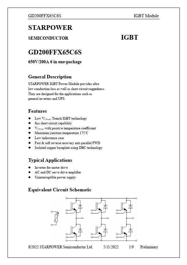 GD200FFX65C6S Datasheet Preview