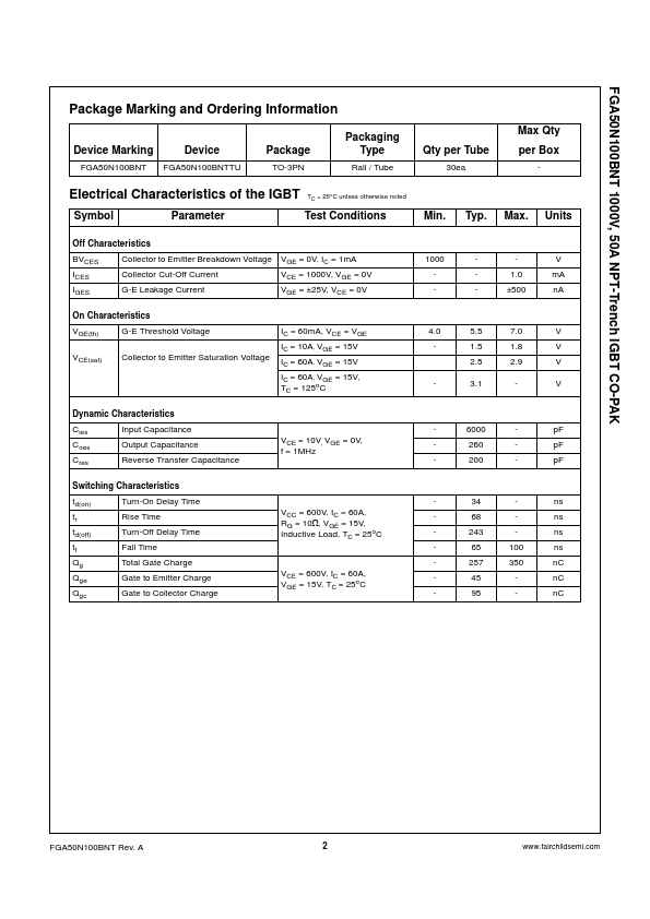 FGA50N100BNT