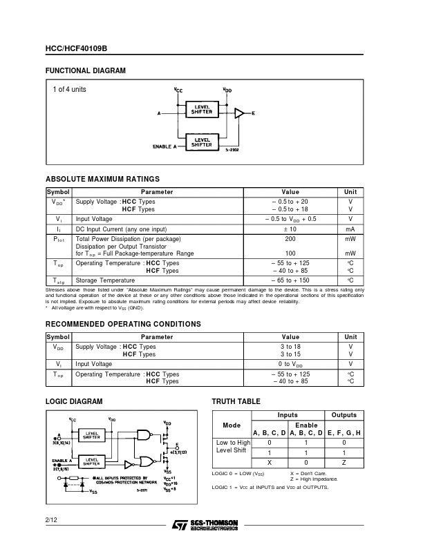 HCF40109B