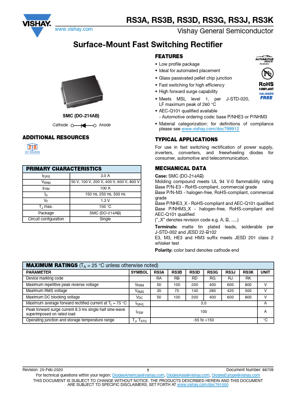 RS3D Datasheet Preview