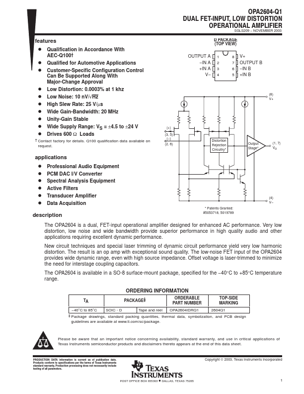 OPA2604-Q1