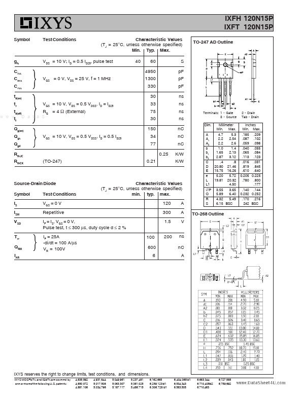 IXFT120N15P