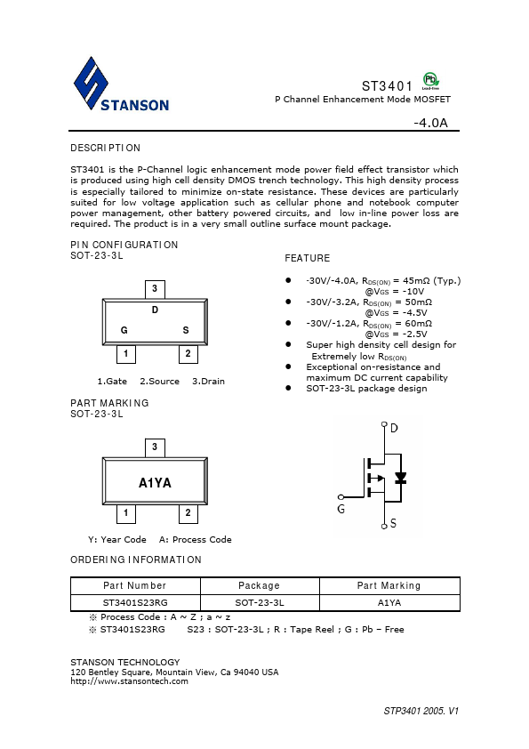 ST3401 Datasheet Preview