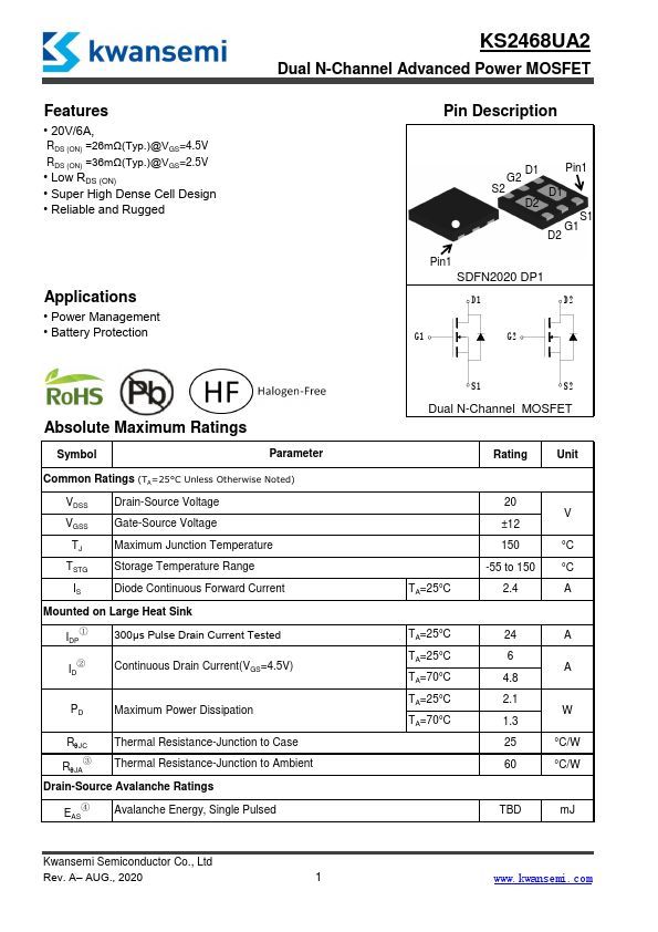 KS2468UA2 Datasheet Preview