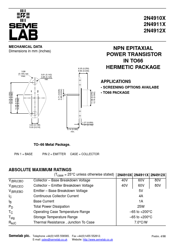 2N4910X