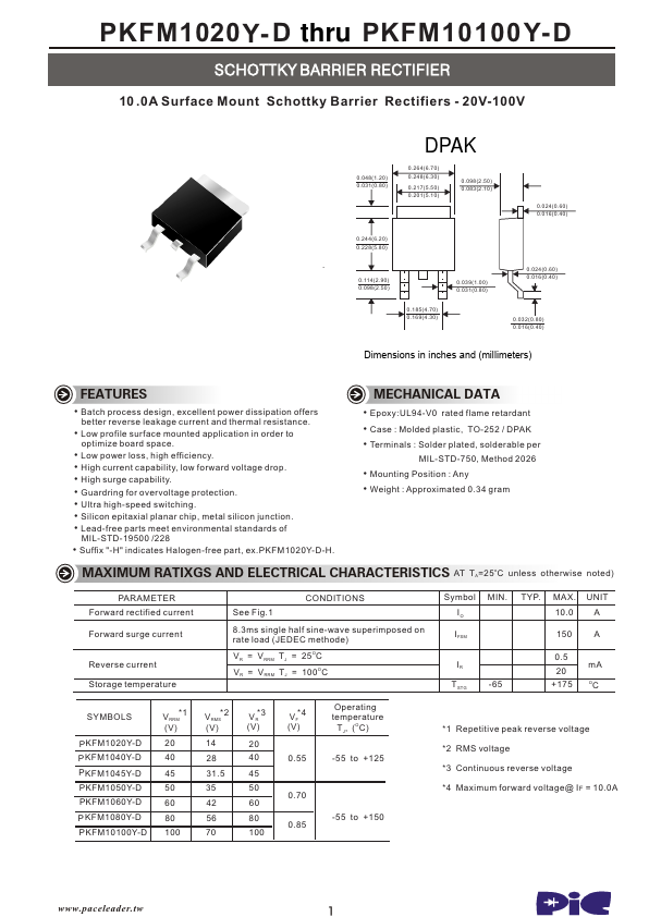 PKFM10100Y-D