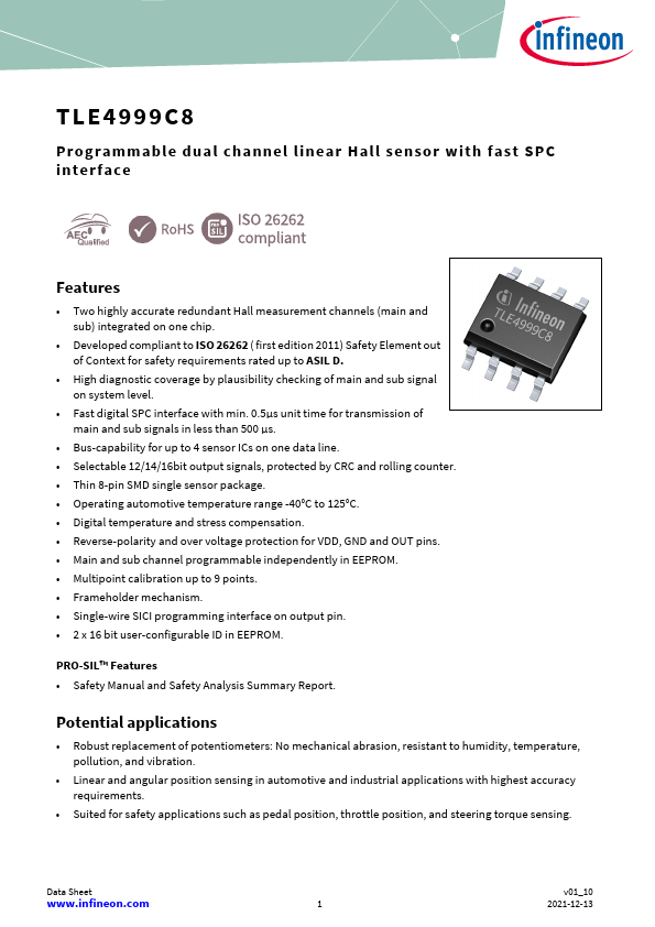 TLE4999C8 Datasheet Preview