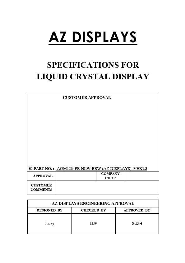 AQM1264PB-NLW-BBW Datasheet Preview