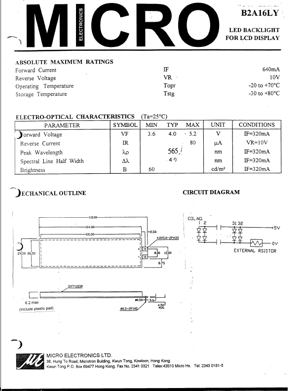 B2A16LY Datasheet Preview