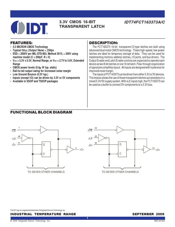 IDT74FCT163373A