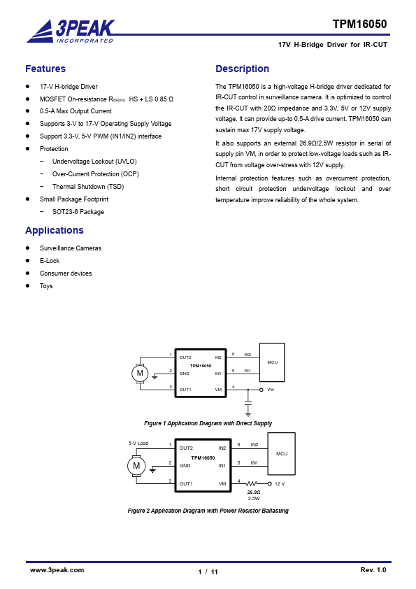 TPM16050 Datasheet Preview