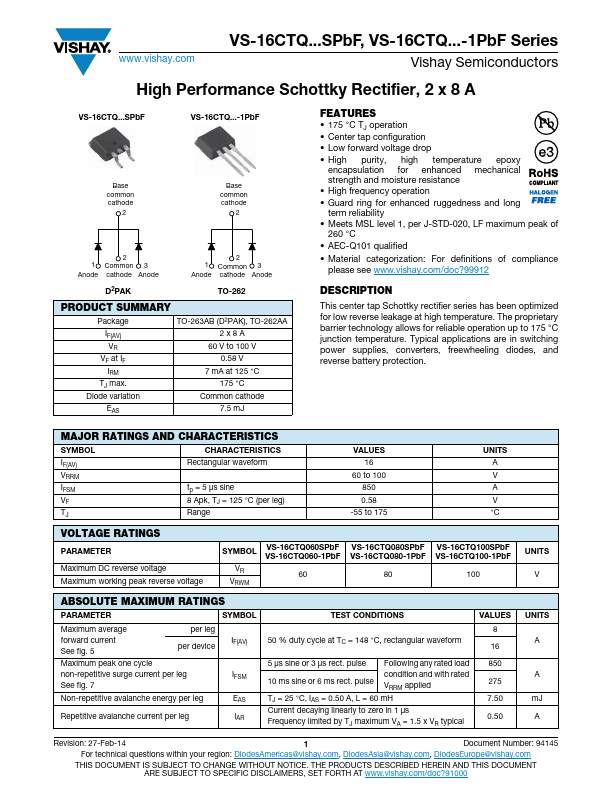 VS-16CTQ060SPbF